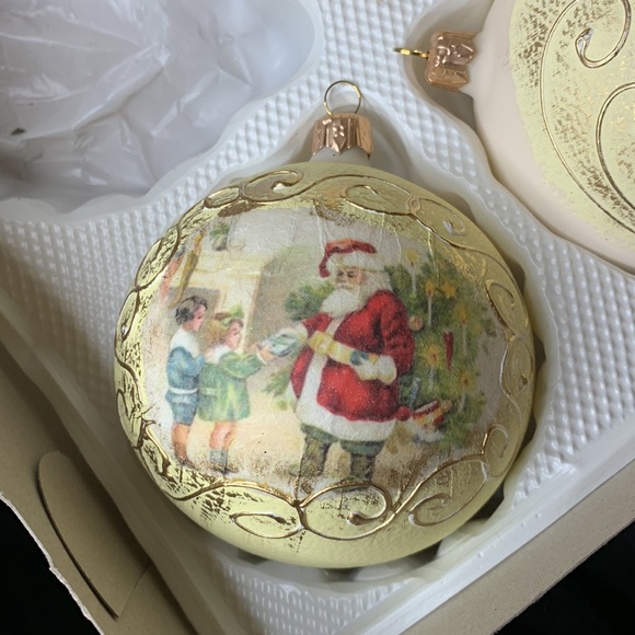 Set of 3 VITBIS hand blown / hand made glass Christmas ornaments made in Poland - Picture 5 of 8